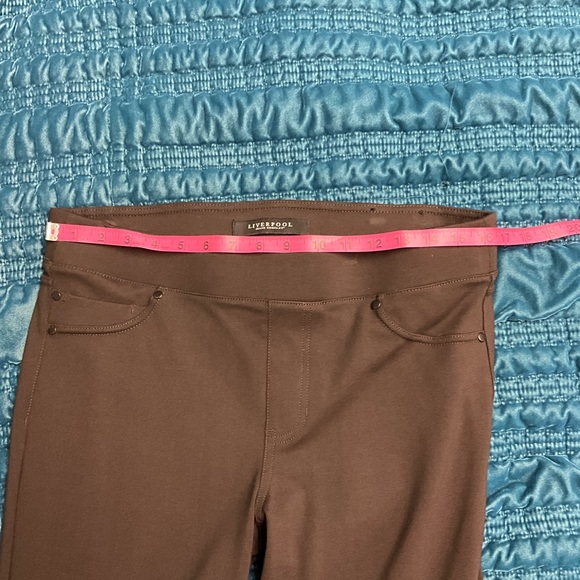 Liverpool Brown Elastic Waist Stretch Pants Trousers- Size-12/31 - Picture 8 of 8